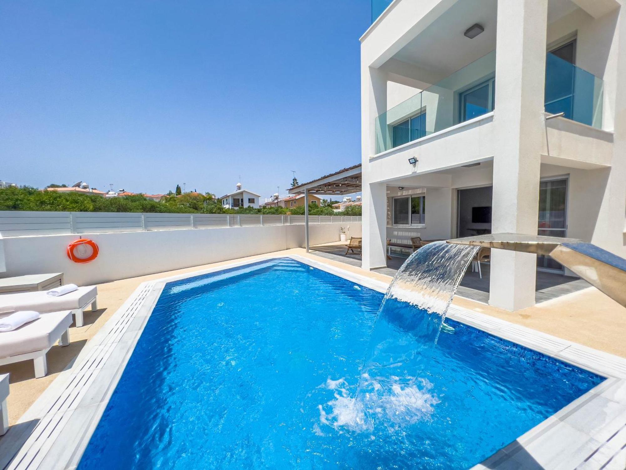Geo Panoramic Villa +Pool +Game Room +Gym Protaras Exterior photo